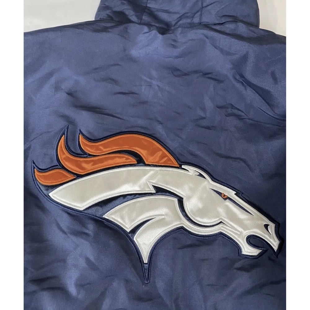 NFL DENVER BRONCOS JACKET, Hooded, Sz XXL Blue|Orange|White - Vintage - Picture 5 of 12
